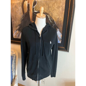 Women's Ralph Lauren Black Full-Zip Hoodie S